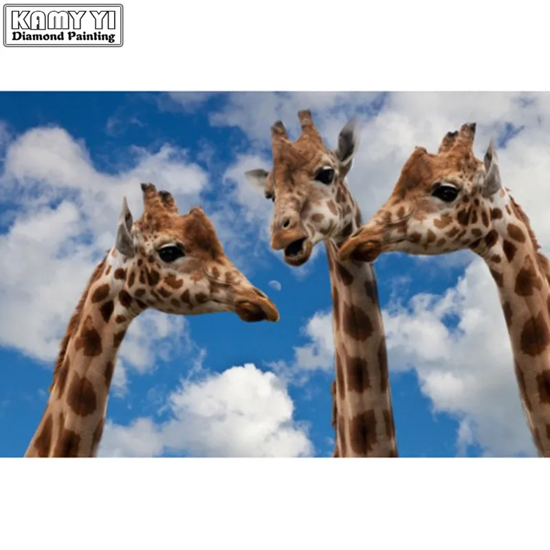 

DIY Diamond painting giraffe Shaped Diamond Painting Square&Round Drill animal Rhinestone Sale Home Decor lwr