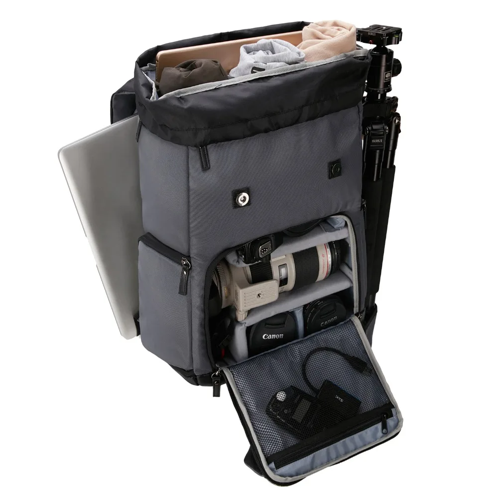 BAGSMART рюкзак для камеры DSLR водонепроницаемый рюкзак для камеры с дождевиком рюкзак для ноутбука объектив камеры дорожные сумки для камеры