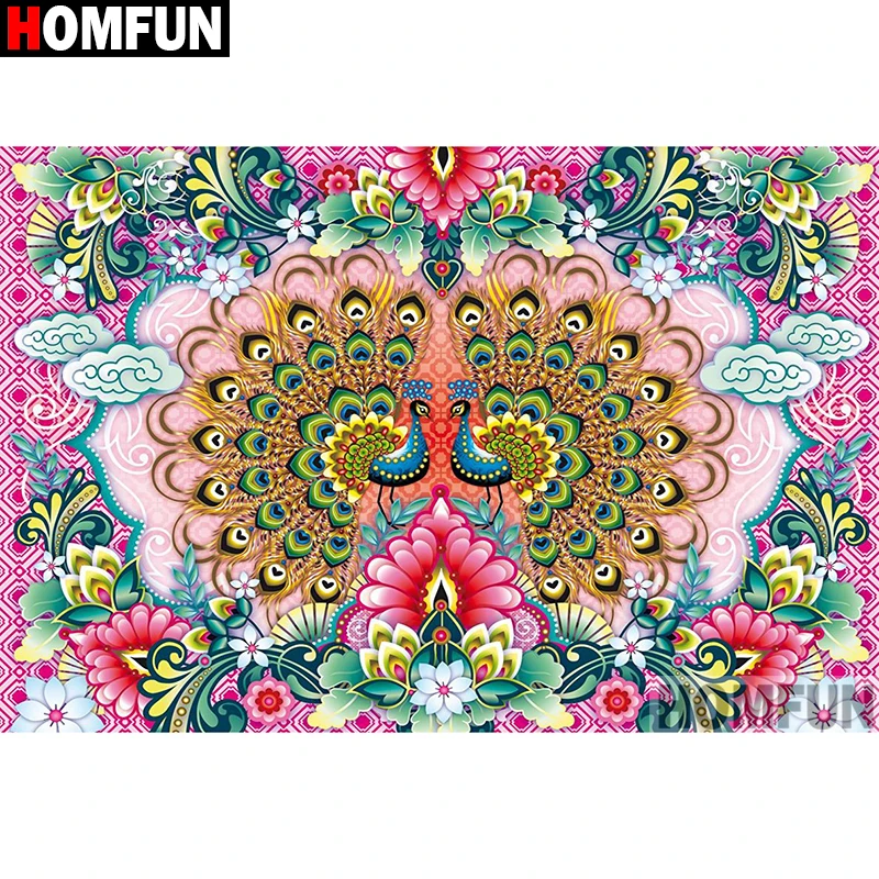 

Алмазная живопись HOMFUN A00901, картина «цветок» из квадратных/круглых страз, вышивка крестиком, домашний декор, подарок