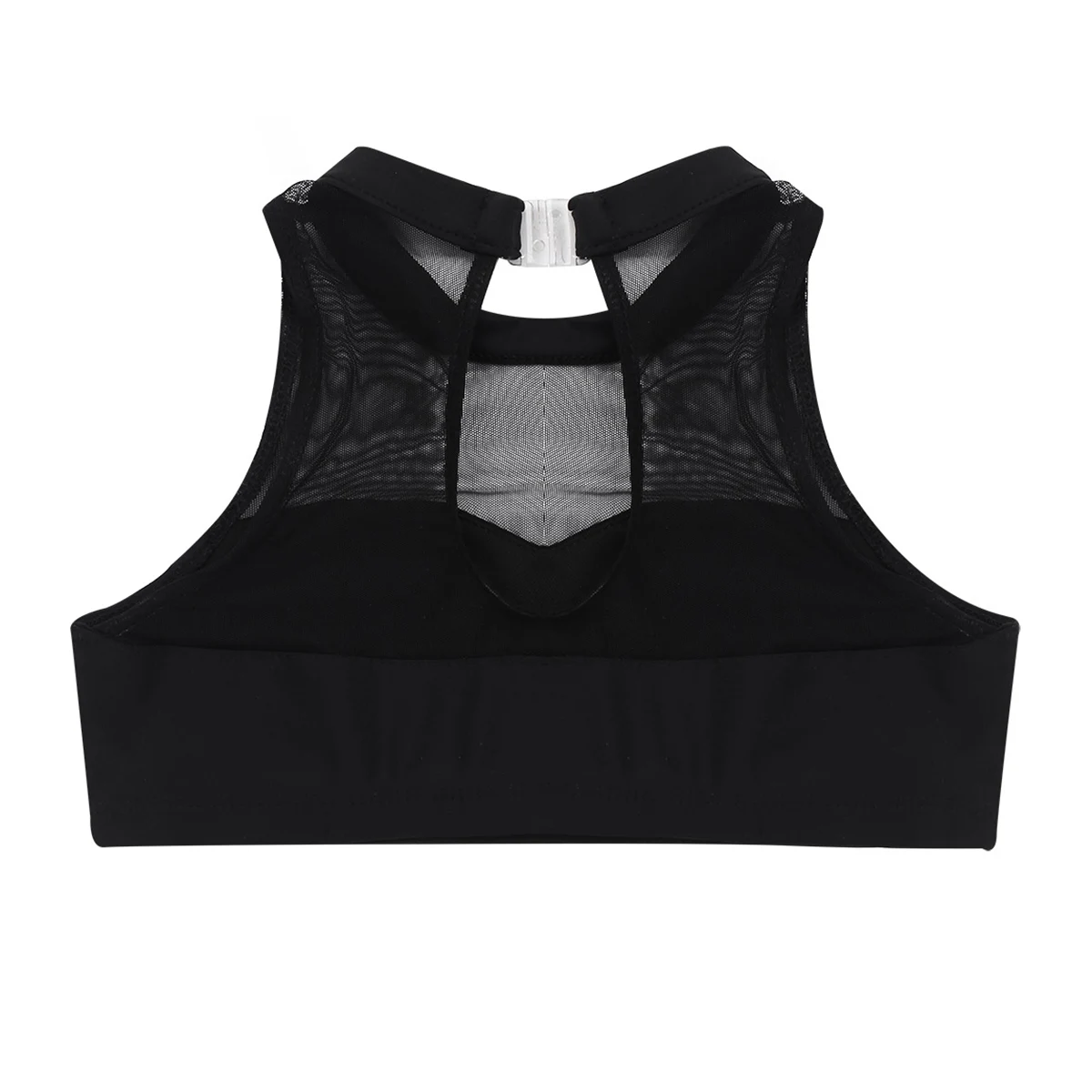 Спортивный сетчатый бюстгальтер для девочек-подростков топ гимнастики балета