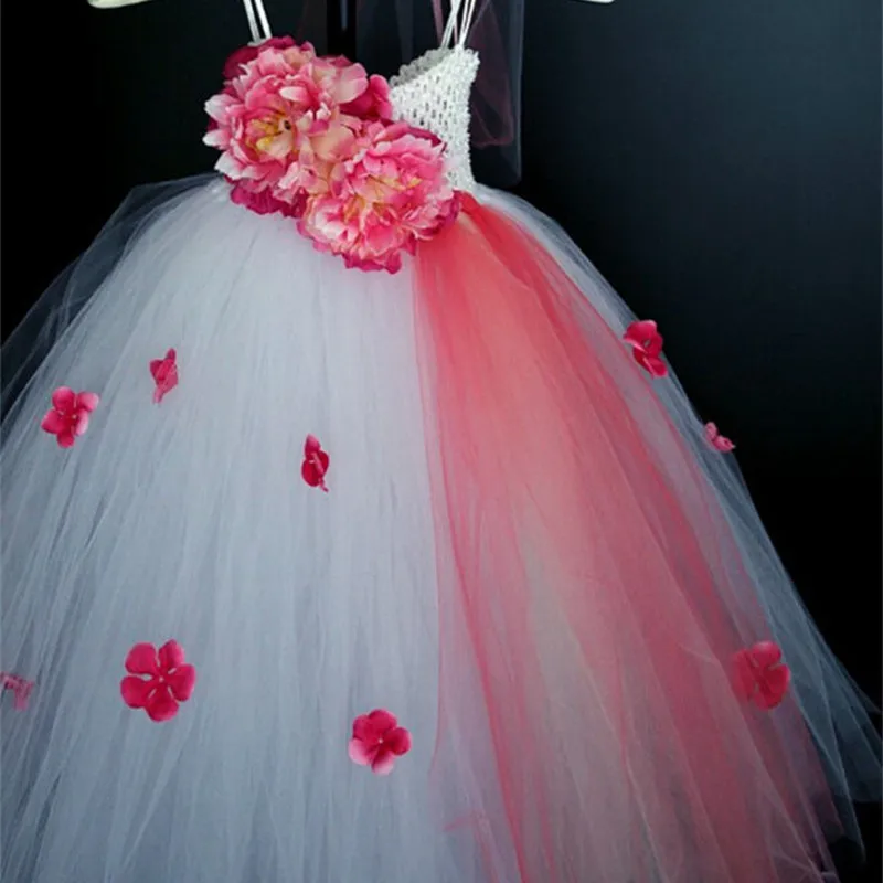 Wedding Flower Girl Dresses Tulle Party Kids Floral Princess Tutu Dress Photography Theme Children Clothing | Детская одежда и