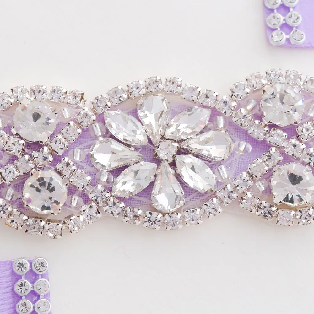 Стразы свадебный пояс серебряный бриллиантовый кристалл для свадебного