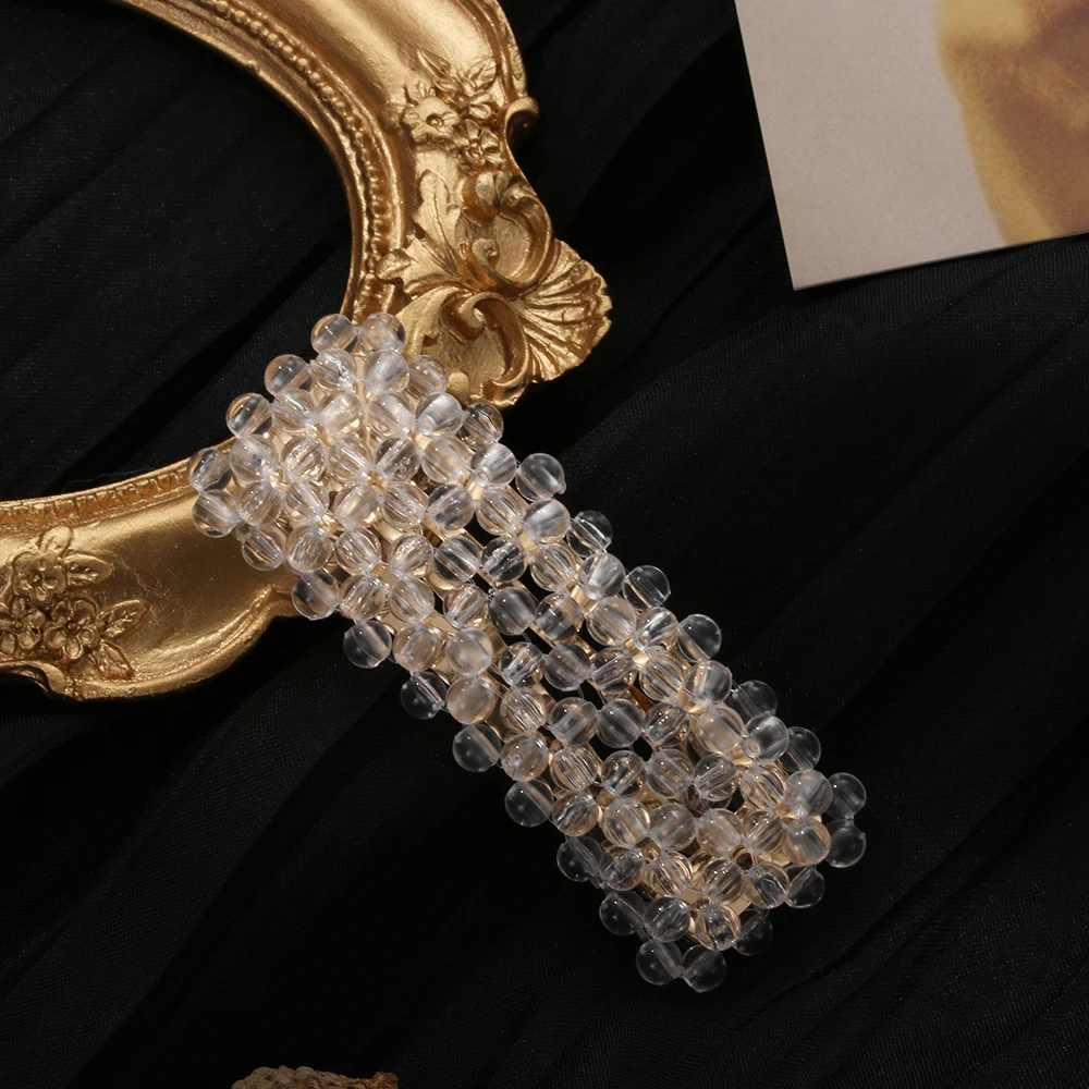 Заколки для волос ручной работы со стразами корейская мода металлическая