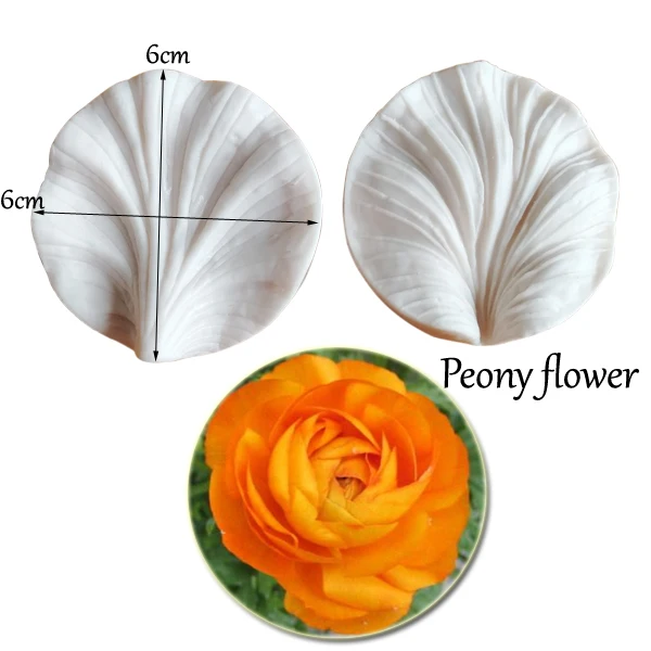 Peony Flower 29 большой пион роза тюльпан Орхидея цветок лепесток Veiner силиконовые формы украшения торта инструменты, Gumpaste Sugarcraft помадка плесень C337 - Цвет: Peony Flower