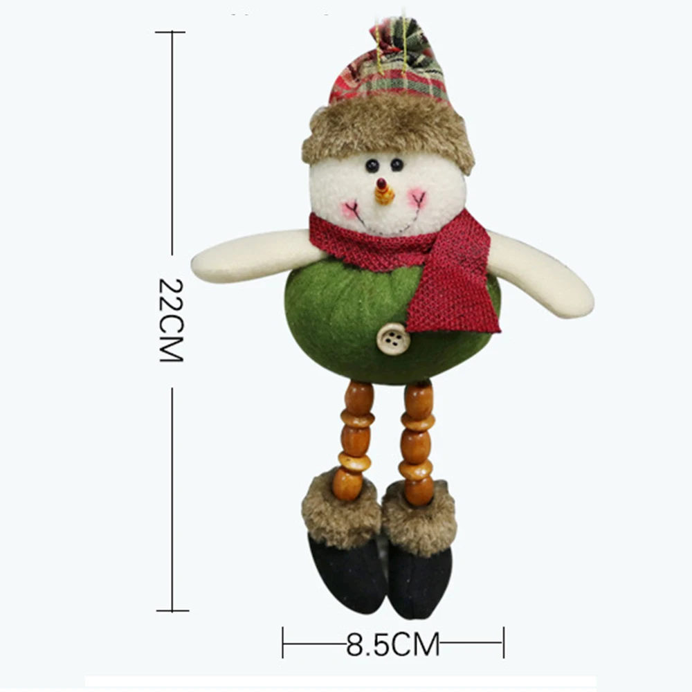 

Christmas Toys Plush Doll Christmas Tree Pendant Telescopic Doll The Ornament Santa Snowman Reindeer Handicraft Soft Present