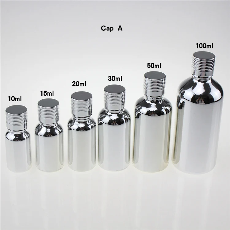 High-grade 100pcs empty 15ml essential oil glass bottle with screw cap,sliver glass 0.5 oz essential oil sample bottle empty