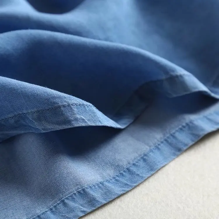 Летнее женское джинсовое платье из Tencel, плиссированное мини-платье без рукавов с высокой талией, мягкое джинсовое платье, короткое джинсовое пляжное платье свободного кроя