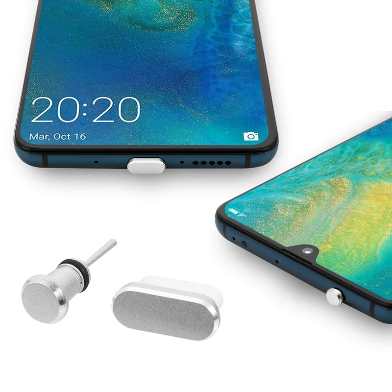 5 комплектов Тип C USB Противопылевой разъем usb тип-c 3,5 мм разъем для наушников для samsung Galaxy S8 S9 Plus A7 huawei P10 P20 lite P30 Pro