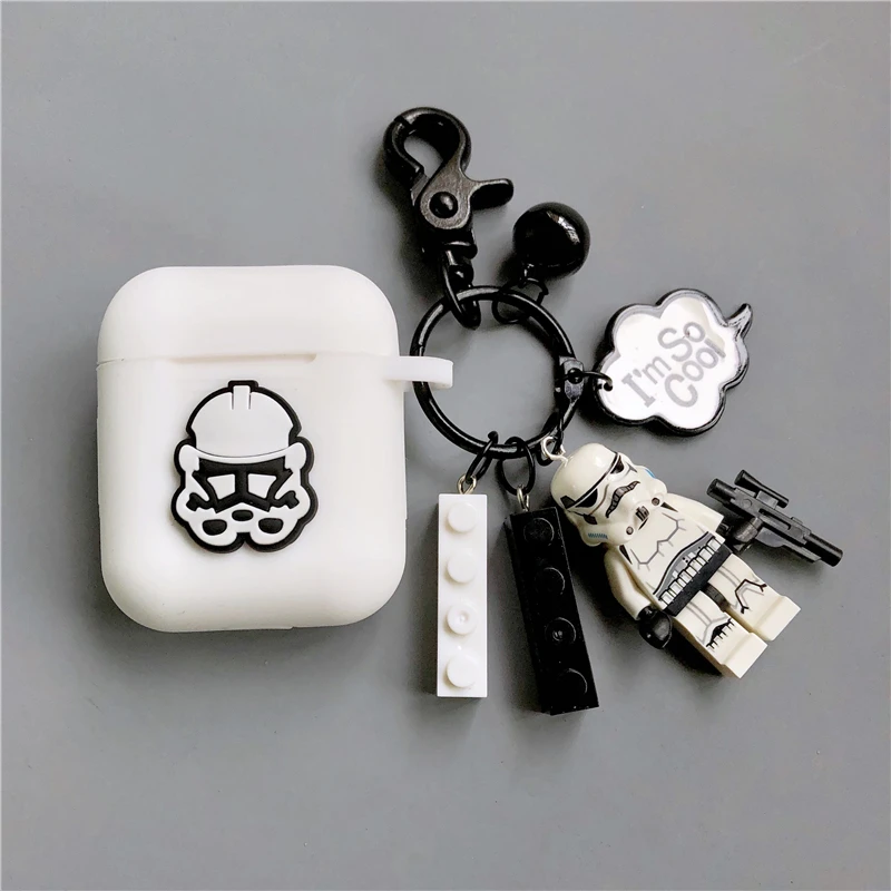 Классный декоративный силиконовый чехол для Apple Airpods, аксессуары для беспроводных наушников с Bluetooth, защитный чехол для ключей