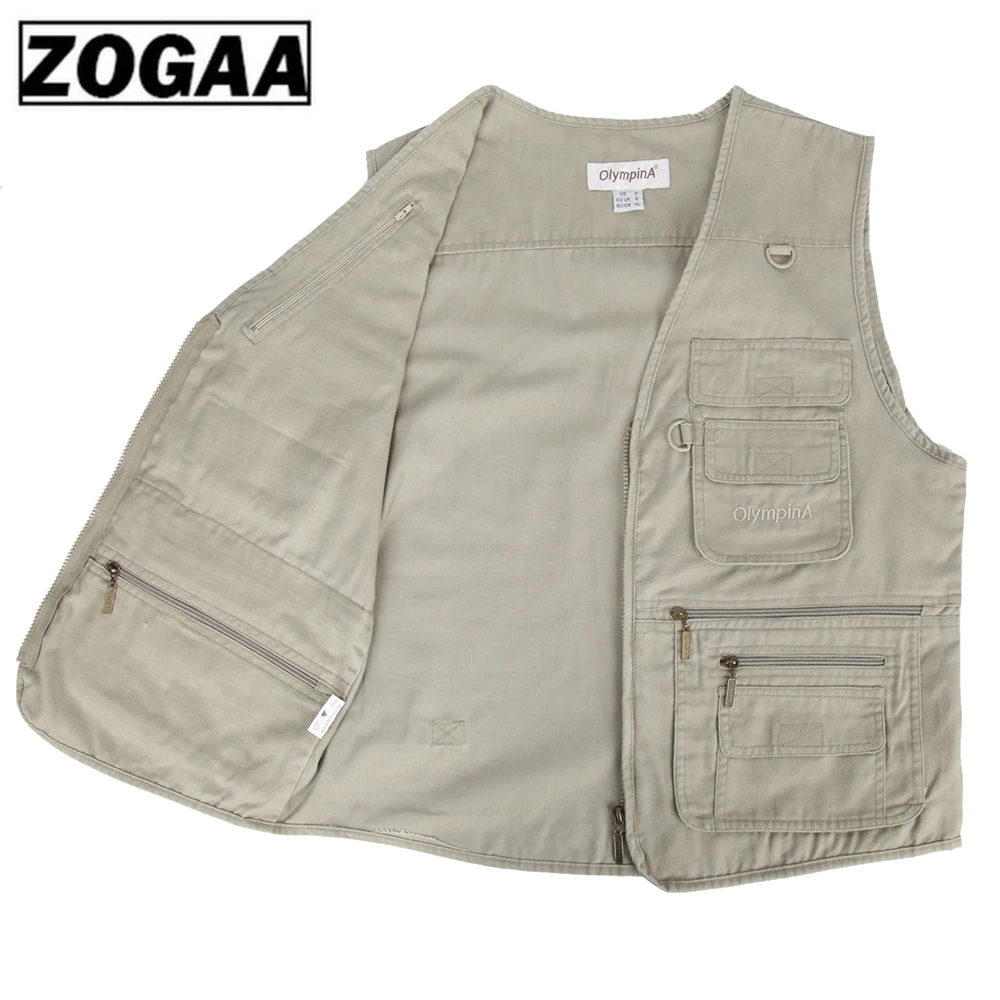 Мужской жилет для рыбалки с множеством карманов мужская куртка без рукавов синий