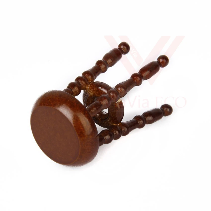 2 шт./лот деревянный паб барный стул миниатюрный для кукольного домика 1/12 мебель