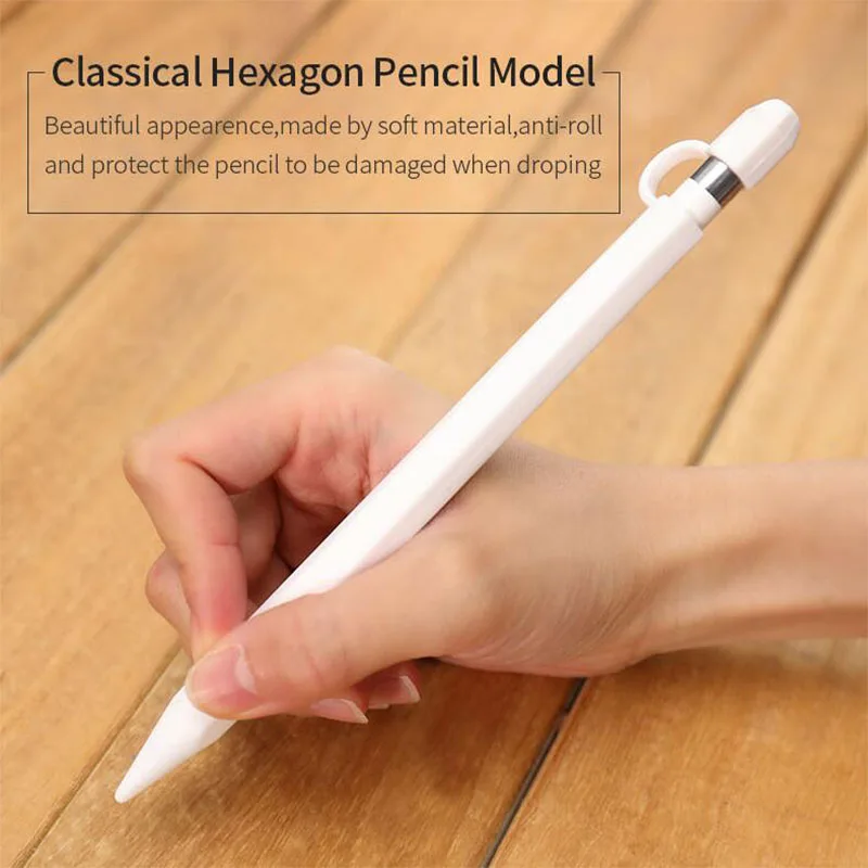 Jisoncase Кепка карандаш для Apple Pencil Мягкая силиконовая крышка чехол анти потеря