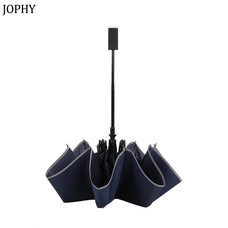 Автоматический складной зонт со светодиодной подсветкой прочные ветрозащитные