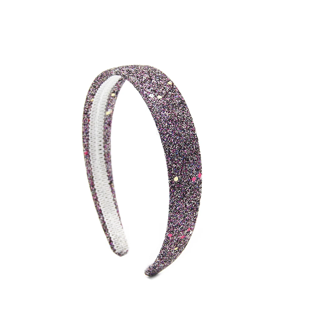 David accessories блестками связанные крючком повязки для волос, радужные блестящие повязка на голову, Детская повязка на голову для девочек детское кольцо женские аксессуары для волос, 5Yc3759 - Цвет: 1063274002