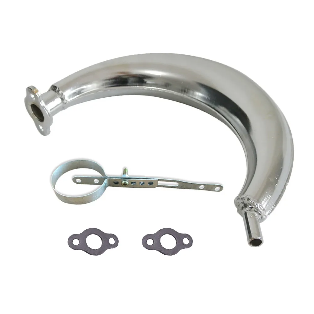 Глушитель выхлопной и хомут глушителя выхлопа подходит для двигателя 66cc 80cc