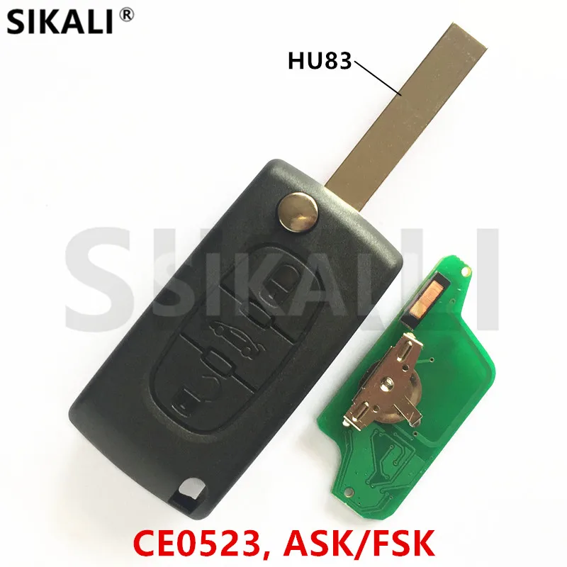 SIKALI дистанционный Автомобильный ключ с 3 кнопками для PEUGEOT 807 407 308 307 CC SW Expert Partner