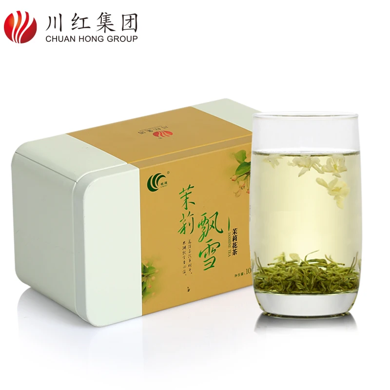 Jasmine flowers tea AAAAA premium jasmine Luzhou Sichuan flurries quality green scented buy direct from China |