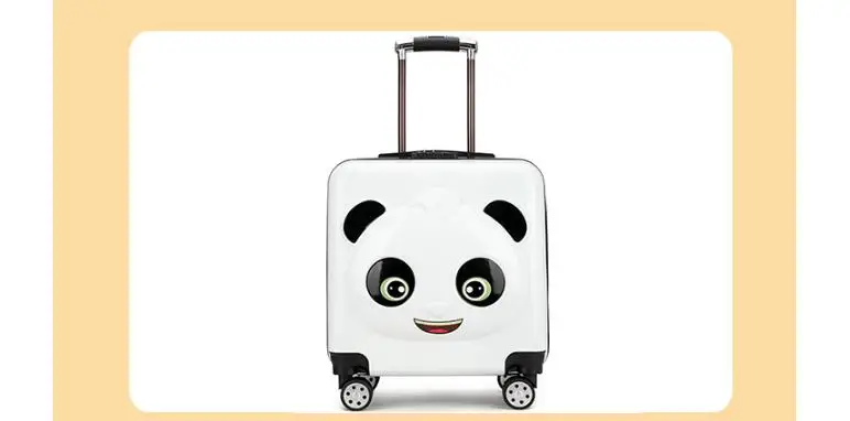 Panda детский Багаж для путешествий, чемодан, сумки на колесиках, Детский чемодан на колесиках для переноски багажа, Детский чемодан на колесиках для мальчика