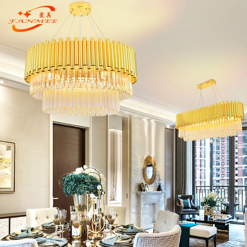 

Modern Glass Chandelier Lighting Hotel Restaurant LED Chandeliers Oval Hanging Light Living Dining Room Luxury Chandelier Lamp