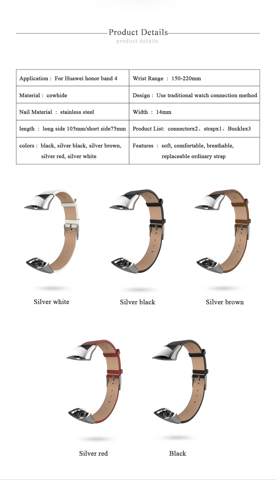 Mijobs ремешок из натуральной кожи для Honor Band 4 Band браслет для Huawei Honor Band 4 NFC умные часы напульсники аксессуары
