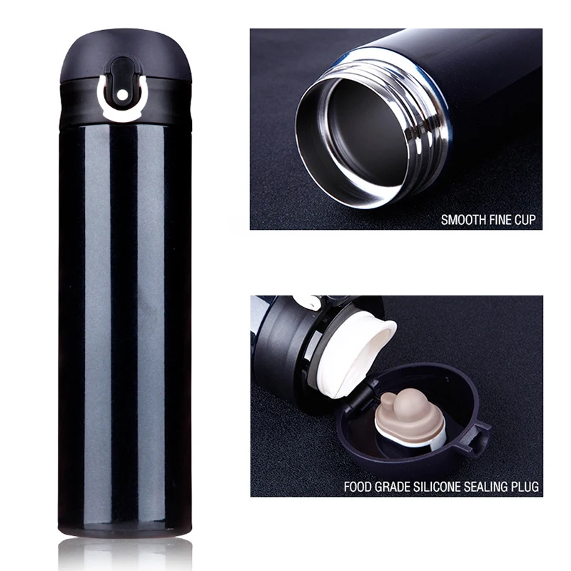 Colleer модный тонкий термос чашки нержавеющая сталь термосы Горячая бутылка