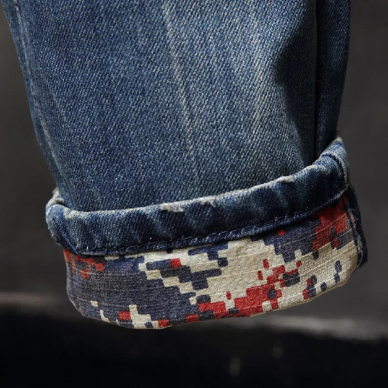 2023 New Young Men's Fashion Casual Stretch Slim Jeans Classic Trousers Denim Pants Male Jeans Men