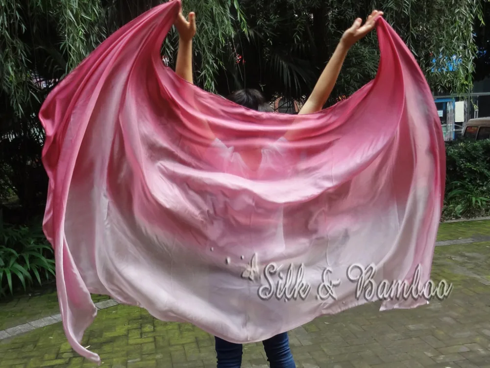 Шелковая вуаль для танца живота 2 7 м * 1 (3 ярда 45 дюйма) шт.|dance silk veil|belly dance veilsilk veil |