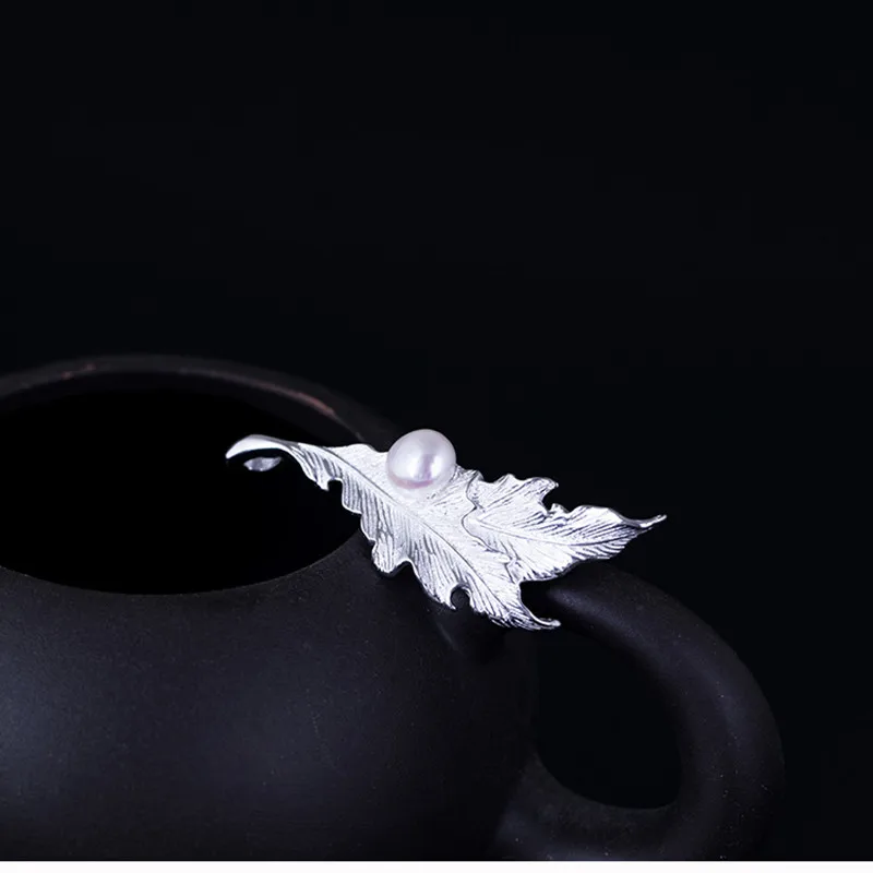 Женская Брошь в виде листьев из серебра 100% пробы | Украшения и аксессуары