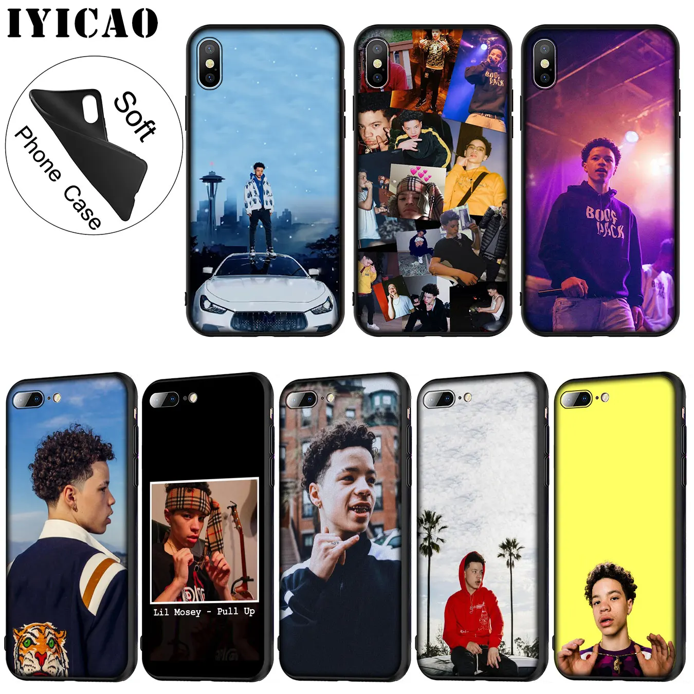 IYICAO Lil Mosey Мягкий силиконовый чехол для телефона iPhone XR X XS 11 Pro Max 6 6S 7 8 Plus 5 5S SE 10