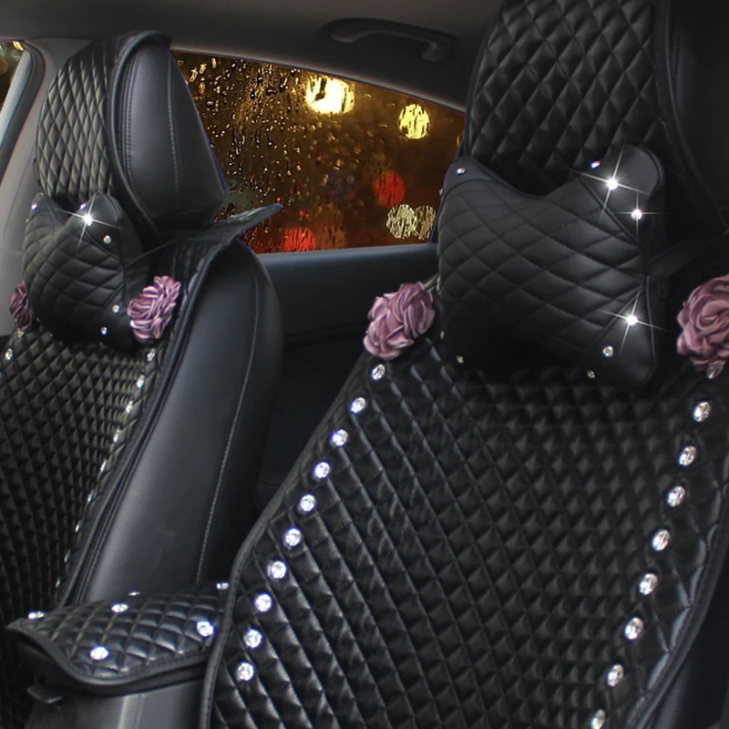 Bling подушка для автомобильного кресла подушка для отдыха блестящий хрустальный подголовник голова поддержка Алмазный Декор автомобиля автомобильные аксессуары