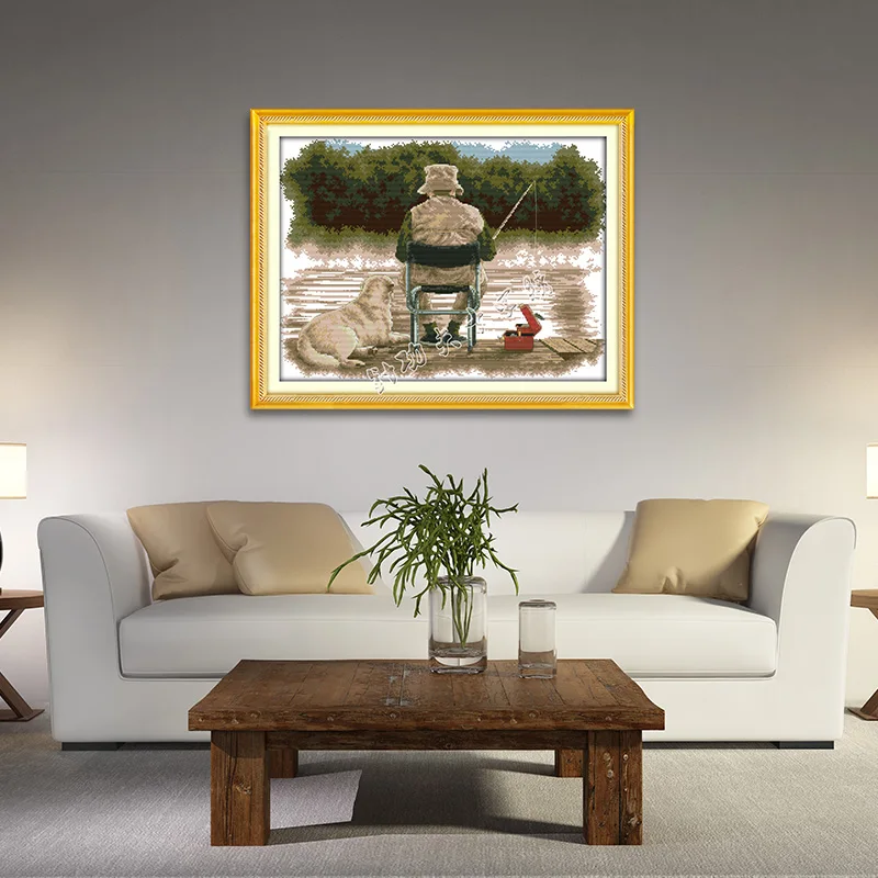 Joy Sunday рыбалка вышивка крестиком набор для рукоделия украшения дома Набор