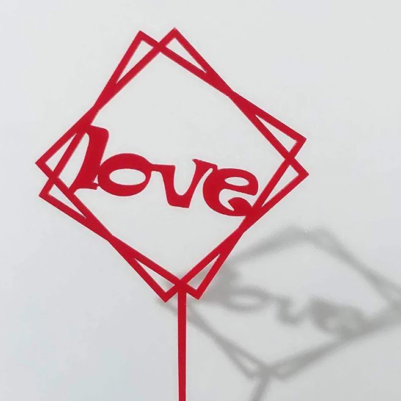Флаг для торта на день рождения с надписью Love Топпер золотой серебряный Топ флаг