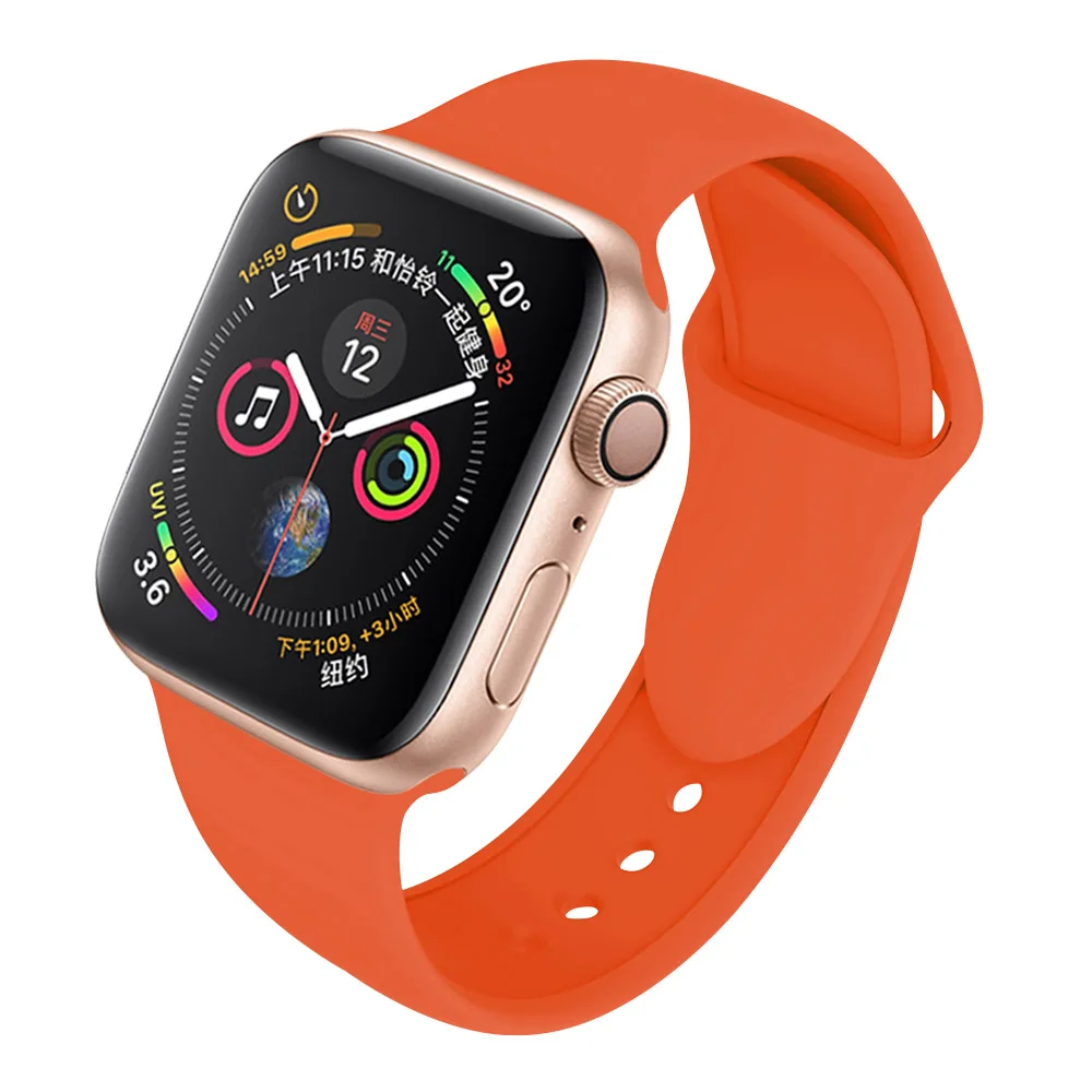 Orange SCELTECH мягкий силиконовый сменный спортивный ремешок для 38 мм Apple Watch Series1 2 42 мм ремешок для наручных браслетов для iWatch Sports Edition - Цвет: Orange