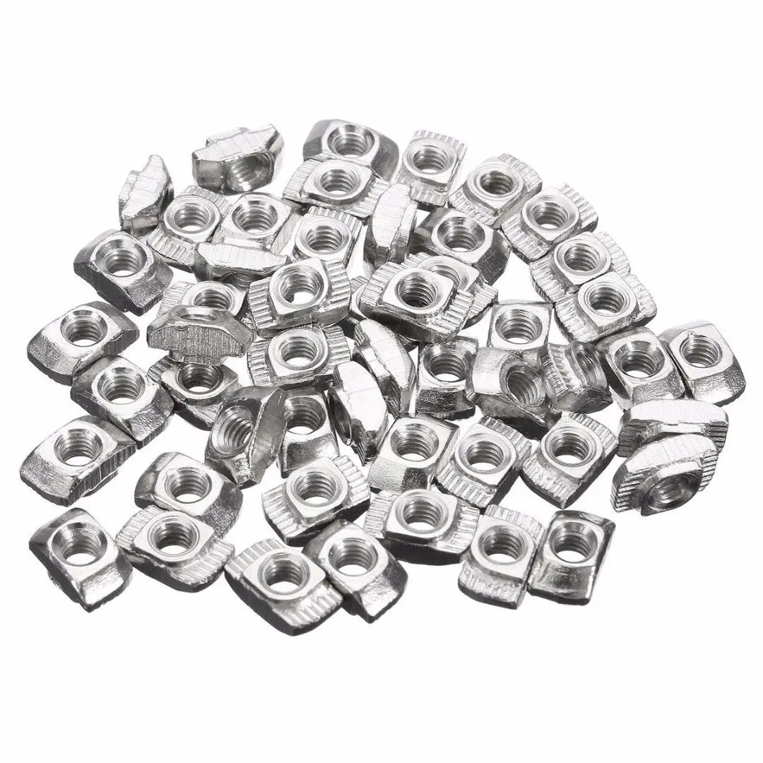 50 шт. M420 TNut Женская резьба T слот головка молотка капля гайка Серебряный тон |