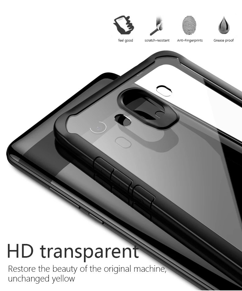 Для Huawei Mate 10 чехол ультра тонкий hdпрозрачный для Pro полная защита Жесткий ПК