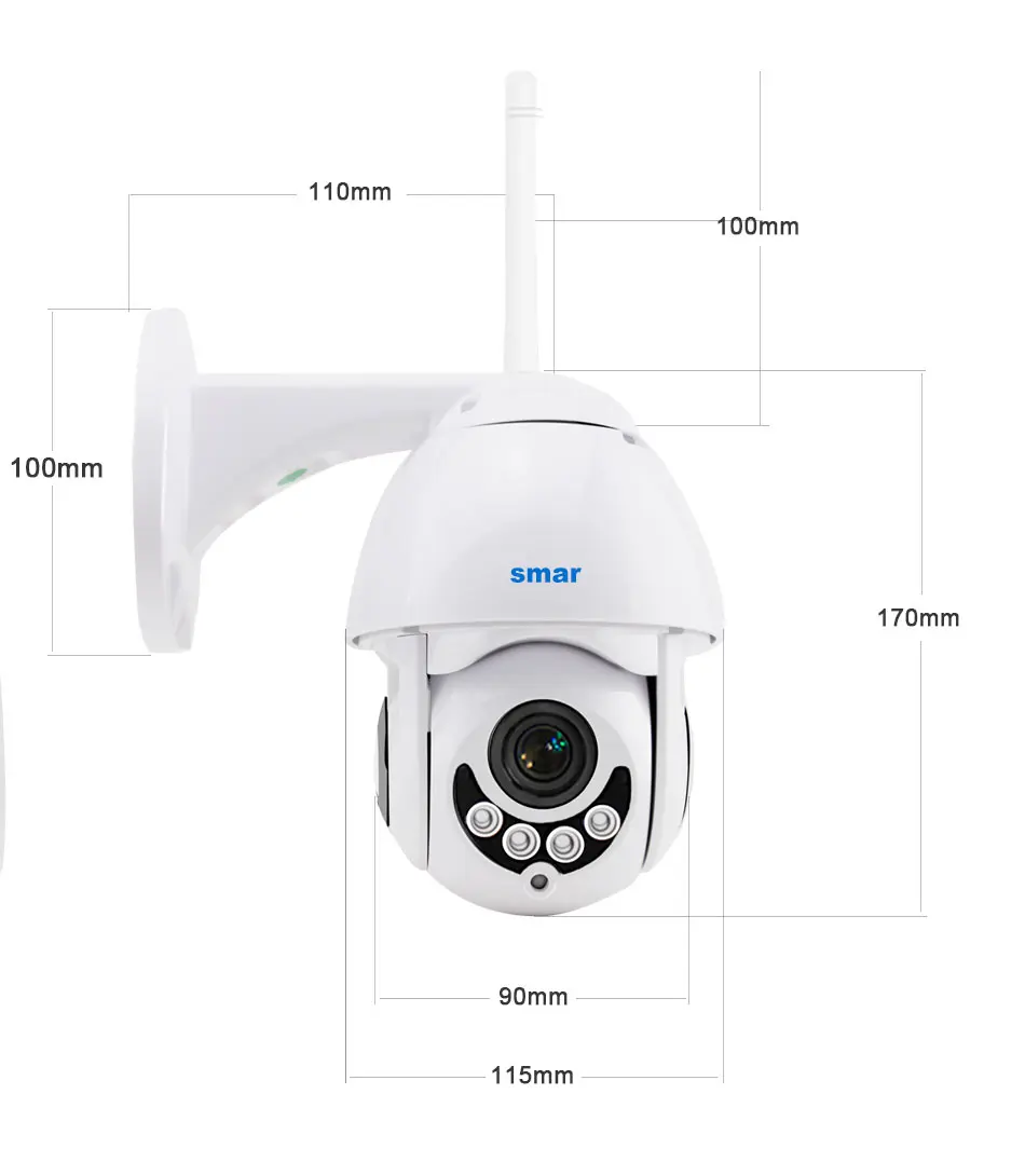 Smнаружная PTZ камера 1080P Беспроводная камера 2MP скоростная купольная CCTV IR Surveilance камера s ONVIF ip-камера внешняя Домашняя безопасность