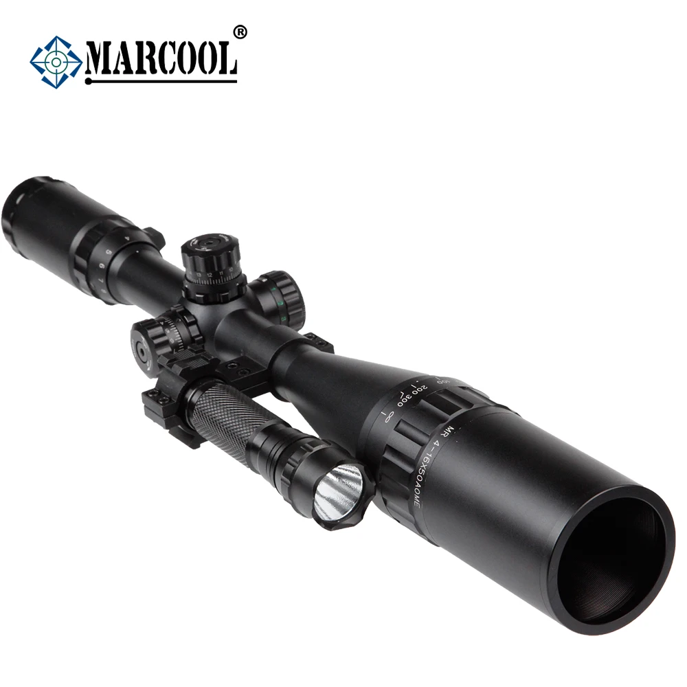 Marcool EST 4-16X50 AOIRGBL luneta para rifle Red Dot Airsoft Air Rifle оптика пистолеты телескопический прицел цель Охота