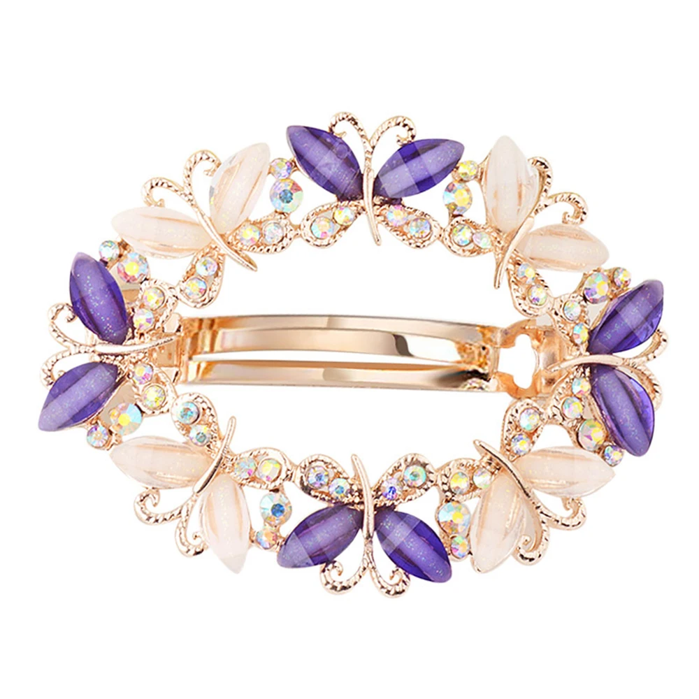 Женская заколка для волос Винтажная в форме бабочки со стразами свадебной