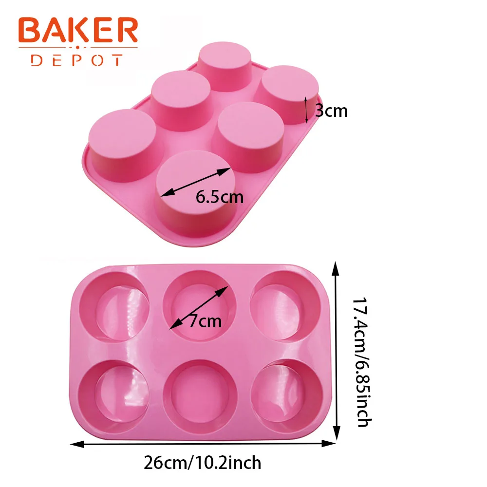 BAKER DEPOT круглая силиконовая форма для тортов Маффин оборудование для выпечки Торты, хлеб, яйцо, форма, пудинг, желе, формы, сделай сам, день рождения, свадьба