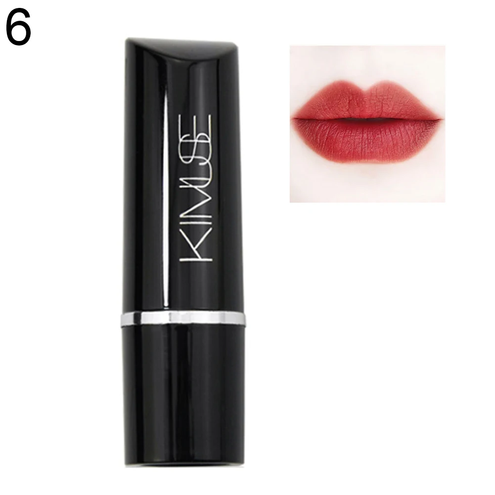 KIMUSE 3,8 г Шелковистые матовые стойкие не липкие губные помады для женщин Косметика Горячая - Цвет: 6