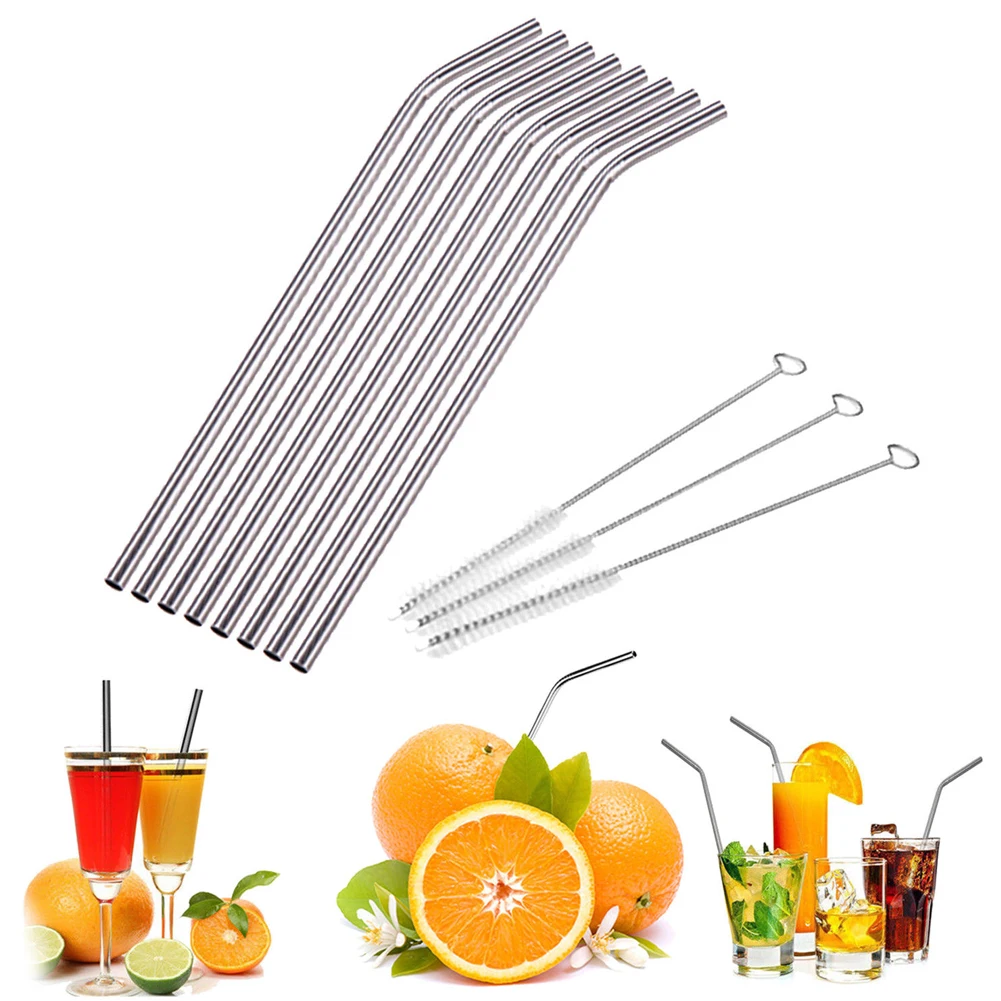 Соломенная изогнутая изгиб свадебное мероприятие 8 шт. набор кистей смузи