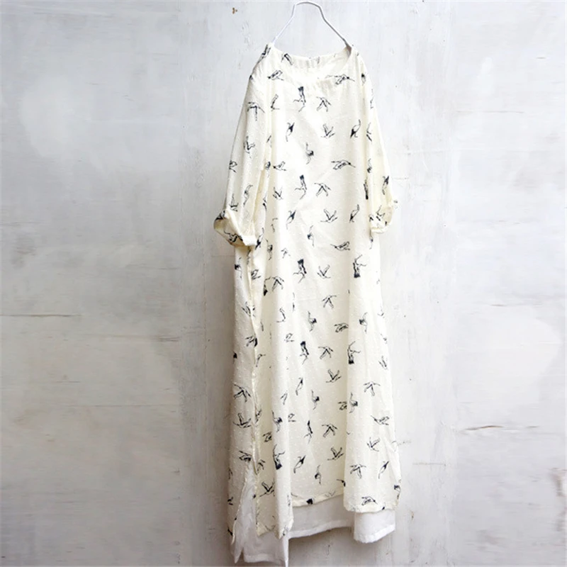 Платье с высокой талией 2019 Новое Осеннее женское хлопковое удобное однотонное
