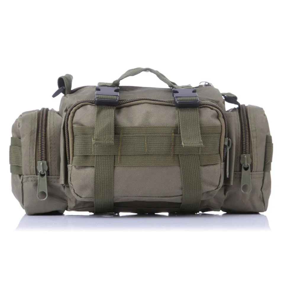 Fishing Bag Multifunctional Camouflage Lure Bag Fishing Tackle Bag Backpack Shoulder Pack Outdoor Bag - Цвет: Army Green