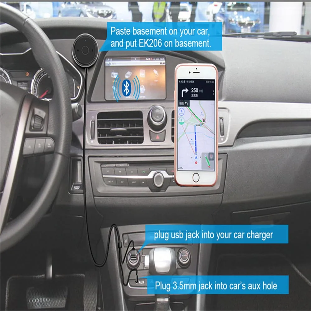 DISOUR CSR V4.1 Bluetooth приемник автомобильный комплект Handfree 3 5 мм разъем шумоподавление