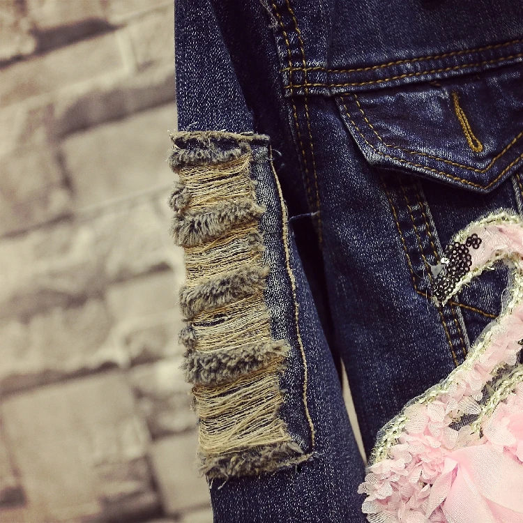 Джинсовая куртка пальто для женщин европейский стиль 2018 весна-осень новая мода