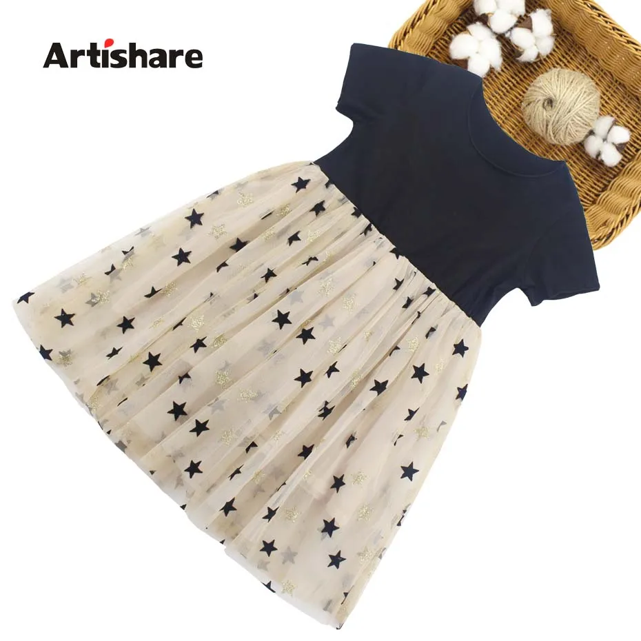 Kids Summer Dresses For Girls Dot Pattern Mesh Dress Girl Cute Style Children Party Teenage Clothes 6 8 10 12 |