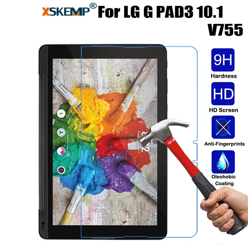 XSKEMP для LG G PAD3 10 1 V755 9H Настоящее Закаленное стекло 0 3 мм ударопрочное ультратонкое