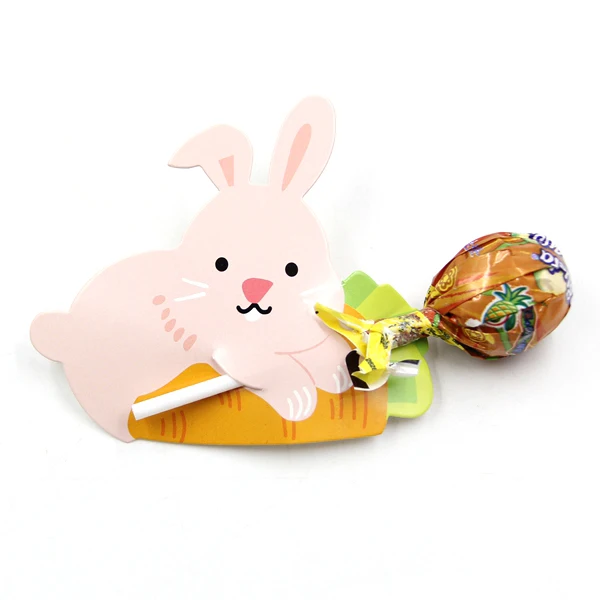 Rabbit 50 шт./лот креативные милые животные конфеты леденцы украшения карты для Свадьбы Дети День рождения конфеты подарок аксессуары поставки - Цвет: Rabbit