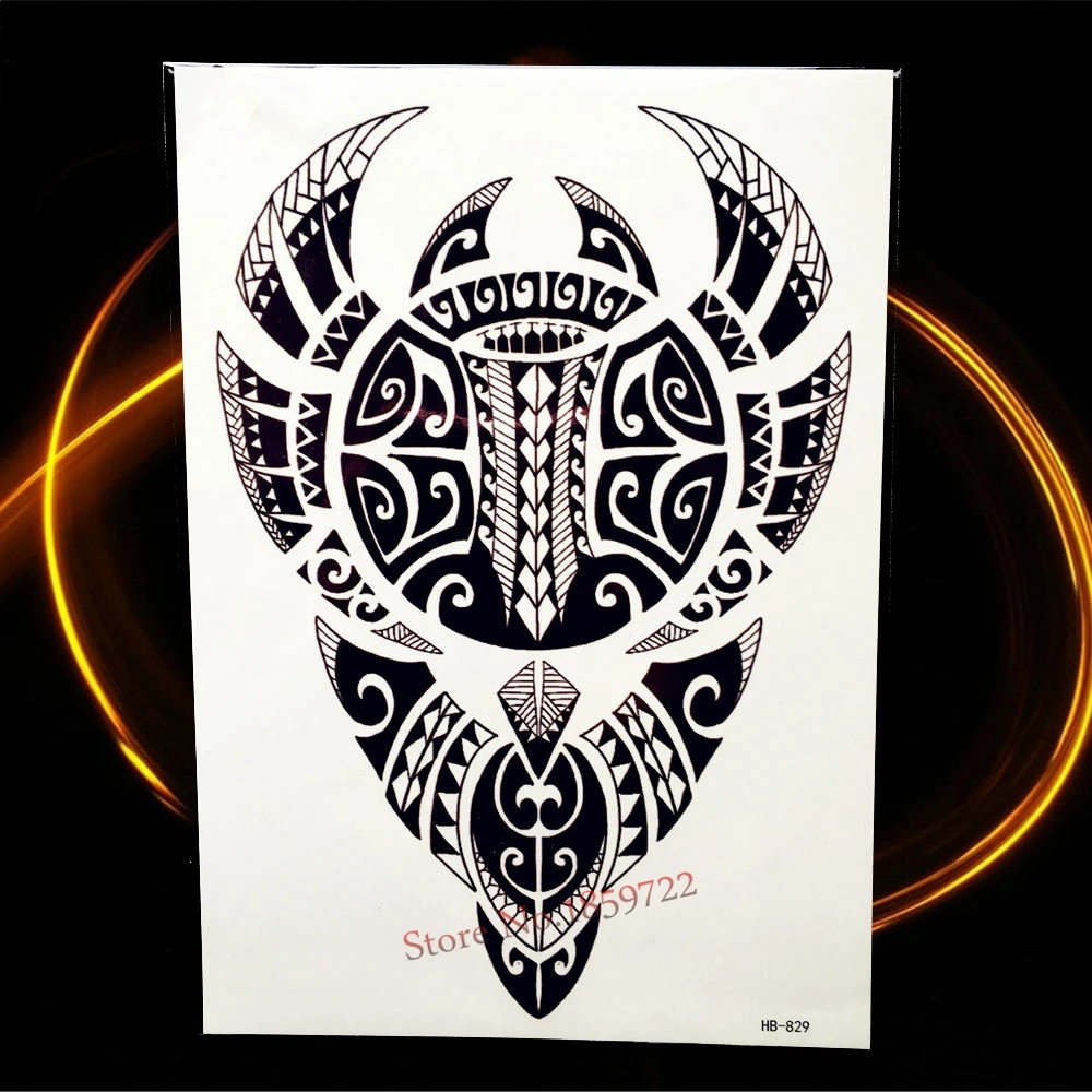 1 шт. отличительный черный спрей череп хна вспышка временная татуировка мужчины