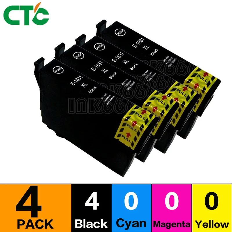 Совместимый чернильный картридж 4black T1631 T1621 16 16XL для принтера 2010 2510 2520 2530 2540 2750 2760 |